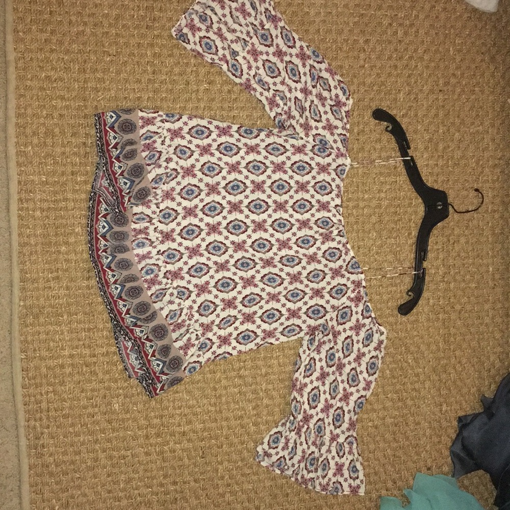 Off the shoulder pattern top